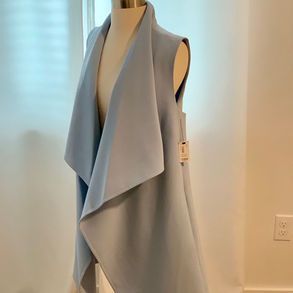 NWT The Limited Baby Blue Long Sleveless Vest - Picture 5 of 6
